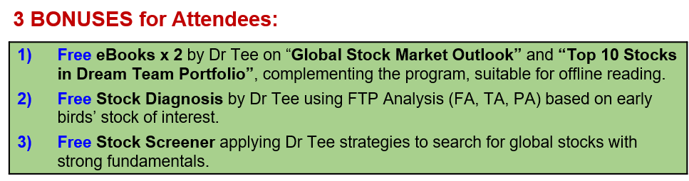 3 Bonuses for Dr Tee Investment Course (Stock, Property, Commodity, Forex, Bond)