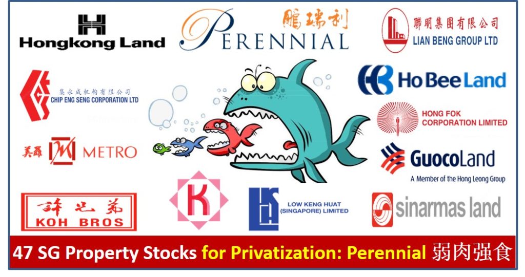 Singapore Undervalue Property Stocks Perennial Privatization